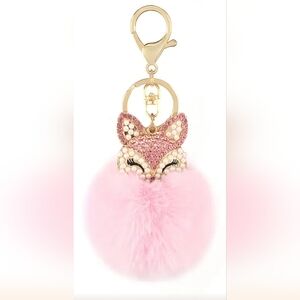 POM POM FOX BAG CHARM
